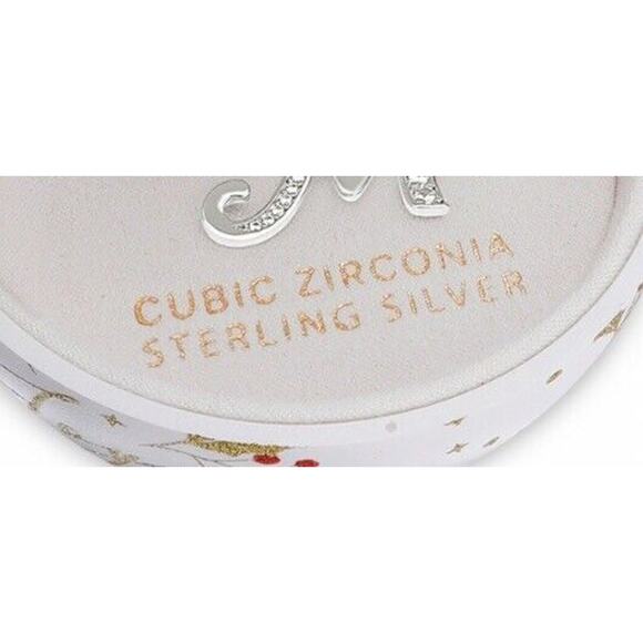 Sterling Silver 'M' Initial Necklace w/ Christmas Ornament Gift Box Stunning NWT - Picture 6 of 6